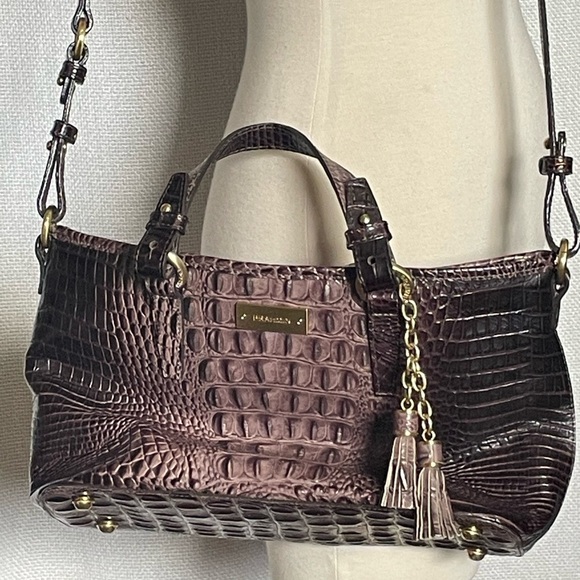 NWT Brahmin mini Asher Anthracite Melbourne Genuine Leather - Picture 2 of 15